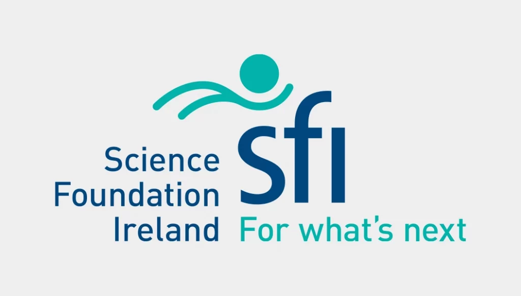 Logo of Science Foundation Ireland, promoting innovation and research; features the acronym SFI and tagline "For what's next."